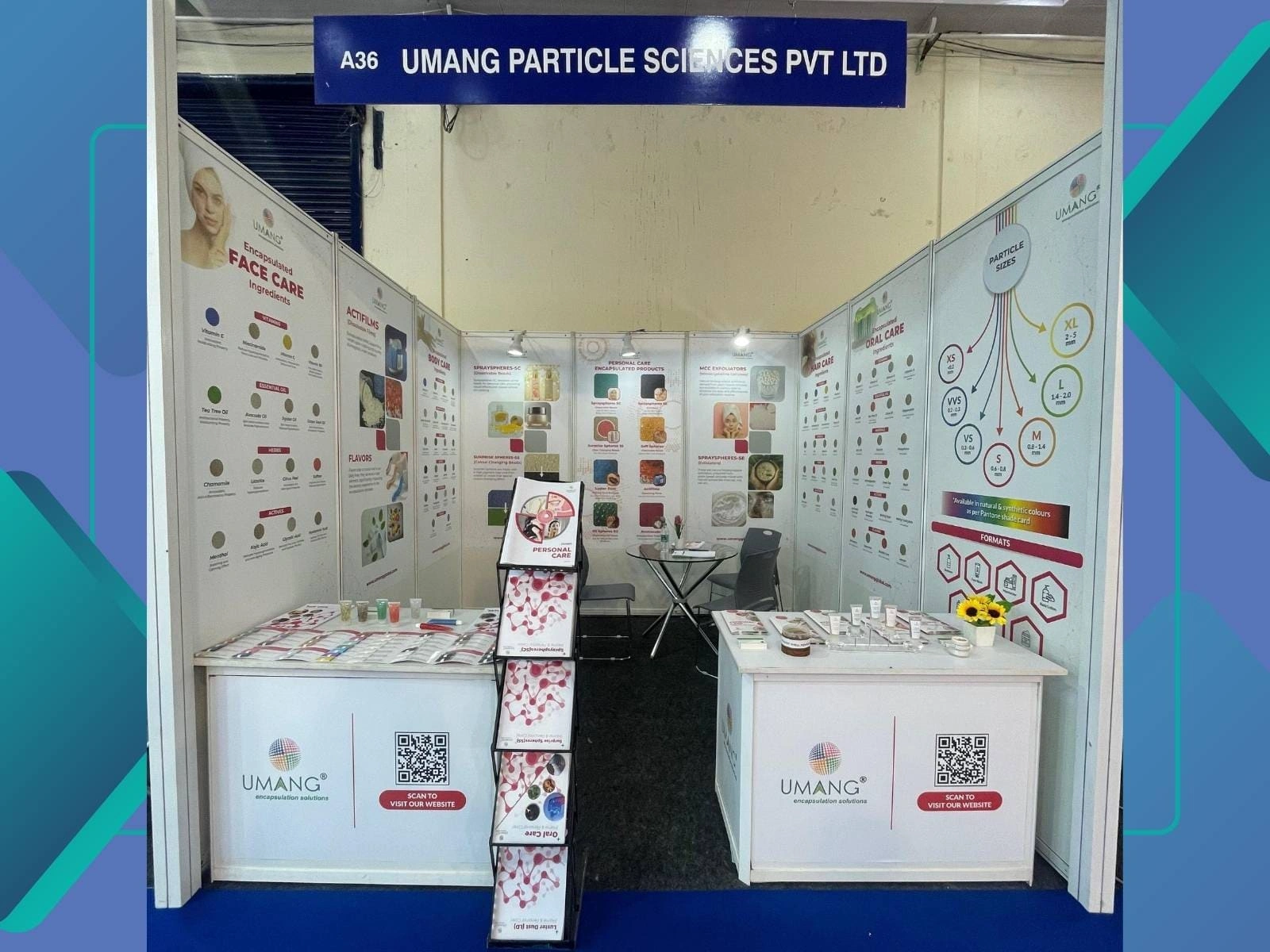 UMANG GLOBAL GROUP’s exhibition booth at Cospack 2024 in Chennai