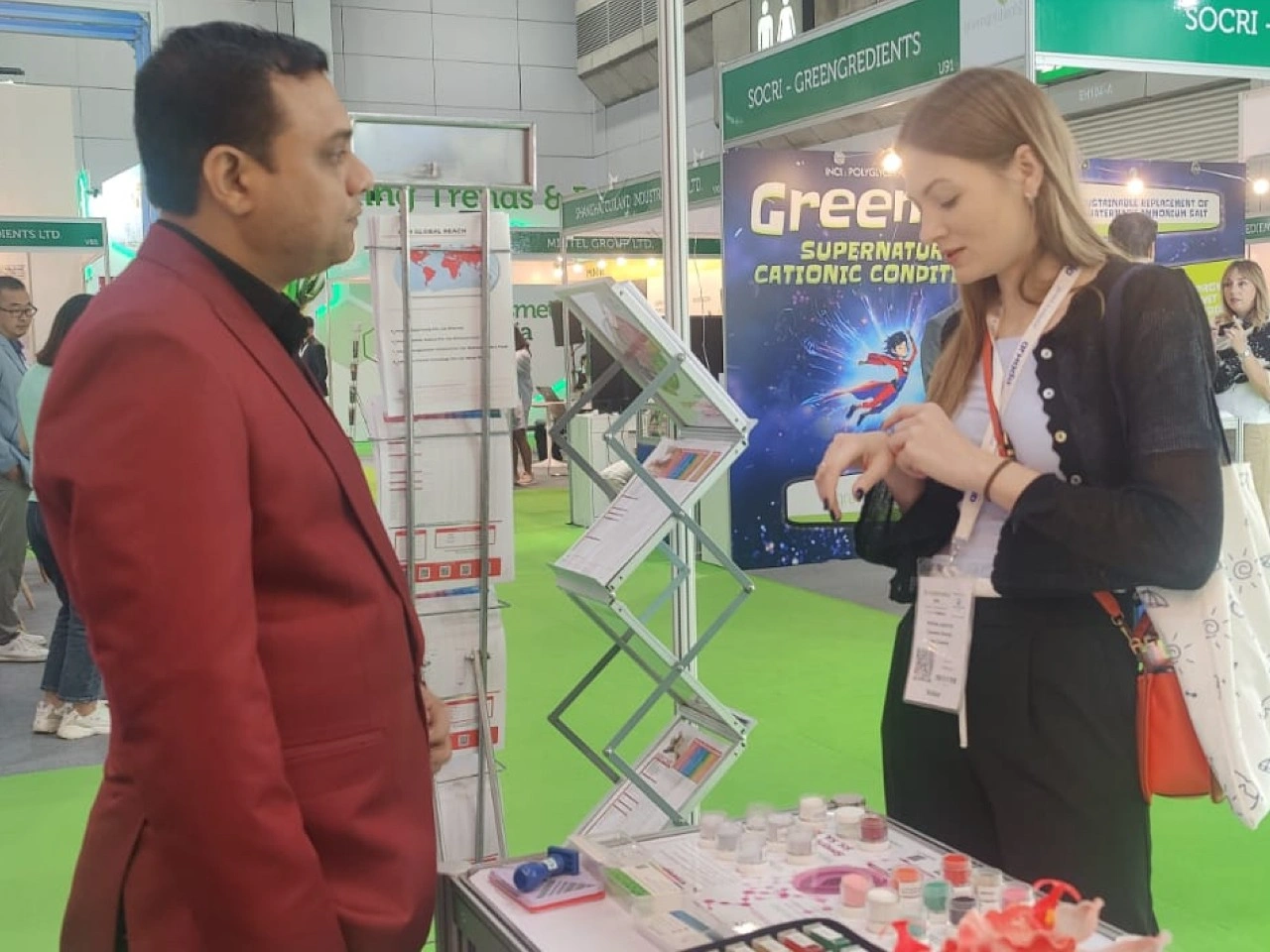 UMANG GLOBAL GROUP’s exhibition booth at in-cosmetics Asia 2023 in Bangkok